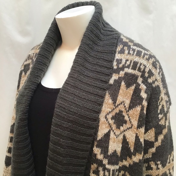 🆕NWOT Tribal Jacquard Overpiece Open Cardigan - Picture 9 of 16